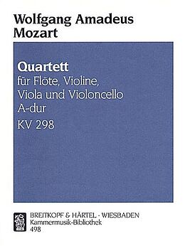 Wolfgang Amadeus Mozart Notenblätter Quartett A-Dur Nr.29 KV298