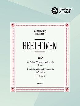 Ludwig van Beethoven Notenblätter Streichtrio G-Dur op.9,1