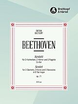 Ludwig van Beethoven Notenblätter Sextett Es-Dur op.71