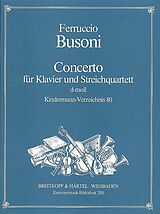 Ferruccio Busoni Notenblätter Concerto d-Moll