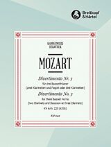 Wolfgang Amadeus Mozart Notenblätter Divertimento Nr.3 aus KVANH.229