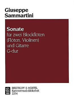 Giuseppe Sammartini Notenblätter Sonate G-Dur