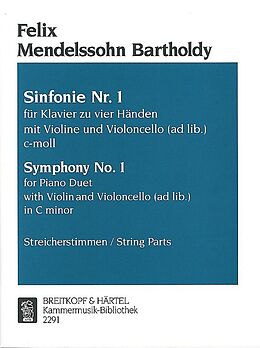 Felix Mendelssohn-Bartholdy Notenblätter Sinfonie c-Moll Nr.1