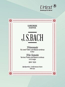 Johann Sebastian Bach Notenblätter Sonate G-Dur BWV1039