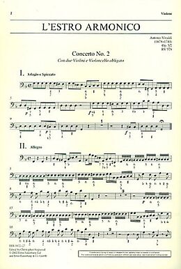 Antonio Vivaldi Notenblätter Konzert g-Moll op.3,2 RV578