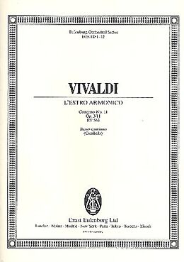 Antonio Vivaldi Notenblätter Konzert d-Moll LEstro Armonico op.3,11 RV565