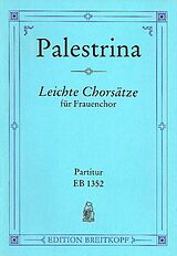 Giovanni Pierluigi Palestrina da Notenblätter Leichte Chorsätze