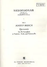 Adolf Busch Notenblätter Quintett für Altsaxophon, 2 Violinen