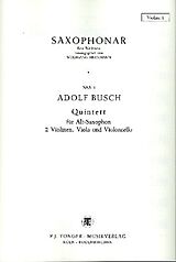 Adolf Busch Notenblätter Quintett für Altsaxophon und