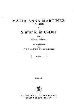 Maria Anna Martinez Notenblätter Sinfonie C-Dur