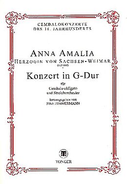 Prinzessin von Preussen Anna Amalie Notenblätter Konzert G-Dur für Cembalo