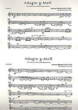 Tomaso Albinoni Notenblätter Adagio g-Moll