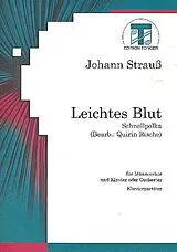 Johann (Sohn) Strauss Notenblätter Leichtes Blut Schnellpolka