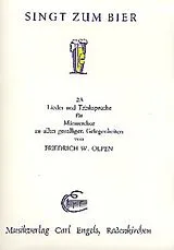 Freidrich W. Olpen Notenblätter Singt zum Bier 25 Lieder und