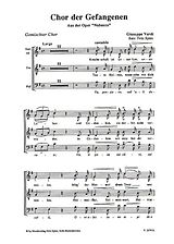 Giuseppe Verdi Notenblätter Chor der Gefangenen aus Nabucco