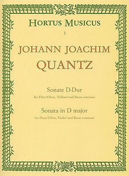 Johann Joachim Quantz Notenblätter Sonate D-Dur