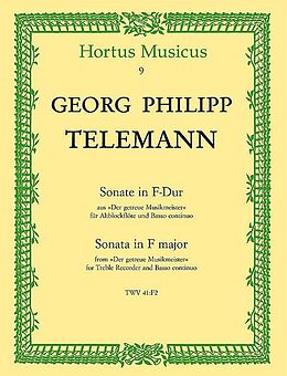 Georg Philipp Telemann Notenblätter Sonate F-Dur aus der getreue