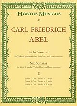 Friedrich Abel Notenblätter 6 Sonaten Band 2