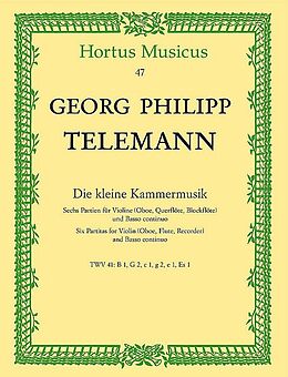 Georg Philipp Telemann Notenblätter Die kleine Kammermusik