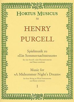 Henry Purcell Notenblätter Spielmusik zum Sommernachtstraum