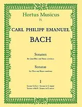 Carl Philipp Emanuel Bach Notenblätter Sonaten Band 1 (Sonate G-Dur und e-Moll)