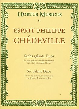 Esprit Philippe Chèdeville Notenblätter 6 galante Duos