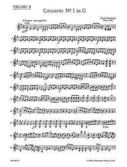Karl Philipp Stamitz Notenblätter Konzert G-Dur Nr.1 für Violoncello