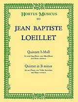 Jean Baptiste Loeillet de Gant Notenblätter Quintett h-Moll