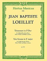 Jean Baptiste (John of London) Loeillet Notenblätter Triosonate F-Dur op.2,2