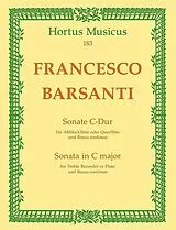 Francesco Barsanti Notenblätter Sonate C-Dur