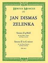Jan Dismas Zelenka Notenblätter Sonate g-Moll Nr.2 für 2 Oboen