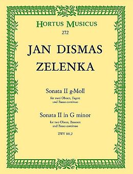 Jan Dismas Zelenka Notenblätter Sonate g-Moll Nr.2 für 2 Oboen