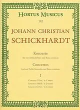 Johann Christian Schickhardt Notenblätter Konzerte Band 1