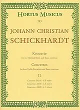 Johann Christian Schickhardt Notenblätter Konzerte Band 2