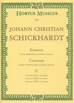 Johann Christian Schickhardt Notenblätter Konzerte Band 2