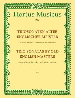  Notenblätter Triosonaten alter englischer Meister