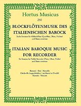  Notenblätter Blockflötenmusik des italienischen Barock - 6 Sonaten