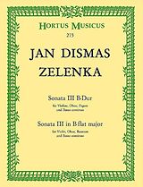 Jan Dismas Zelenka Notenblätter Sonate B-Dur Nr.3 für Violine