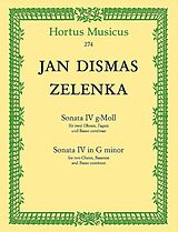 Jan Dismas Zelenka Notenblätter Sonate g-Moll Nr.4 für 2 Oboen