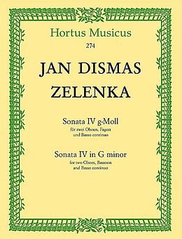Jan Dismas Zelenka Notenblätter Sonate g-Moll Nr.4 für 2 Oboen