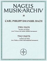 Carl Philipp Emanuel Bach Notenblätter 2 Duos Wq140 e-Moll und C-Dur