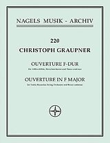 Christoph Graupner Notenblätter Ouvertüre F-Dur für Altblockflöte