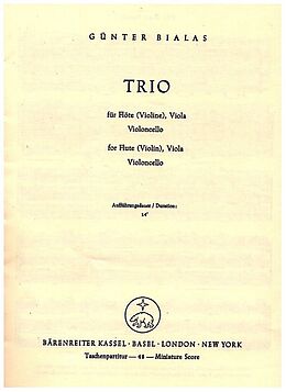 Günter Bialas Notenblätter Trio