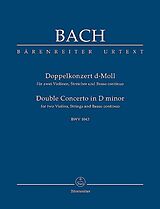 Johann Sebastian Bach Notenblätter Doppelkonzert d-Moll BWV1043