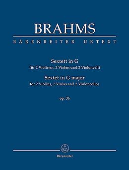Johannes Brahms Notenblätter Sextett G-Dur op.36 für 2 Violinen