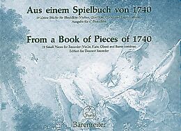  Notenblätter Aus einem Spielbuch von 1740 - 19 kleine Stücke