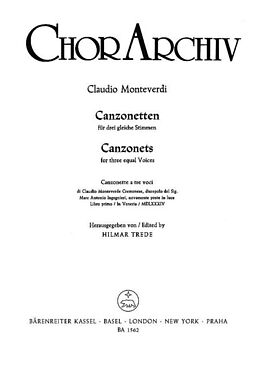 Claudio Monteverdi Notenblätter Canzonetten