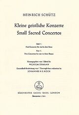 Heinrich Schütz Notenblätter Kleine geistliche Konzerte Band 75 Konzerte