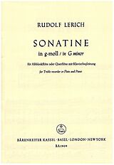 Rudolf Lerich Notenblätter Sonatine g-Moll für
