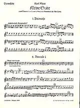 Adolf Bernhard Marx Notenblätter Kleine Suite nach Tänzen aus dem